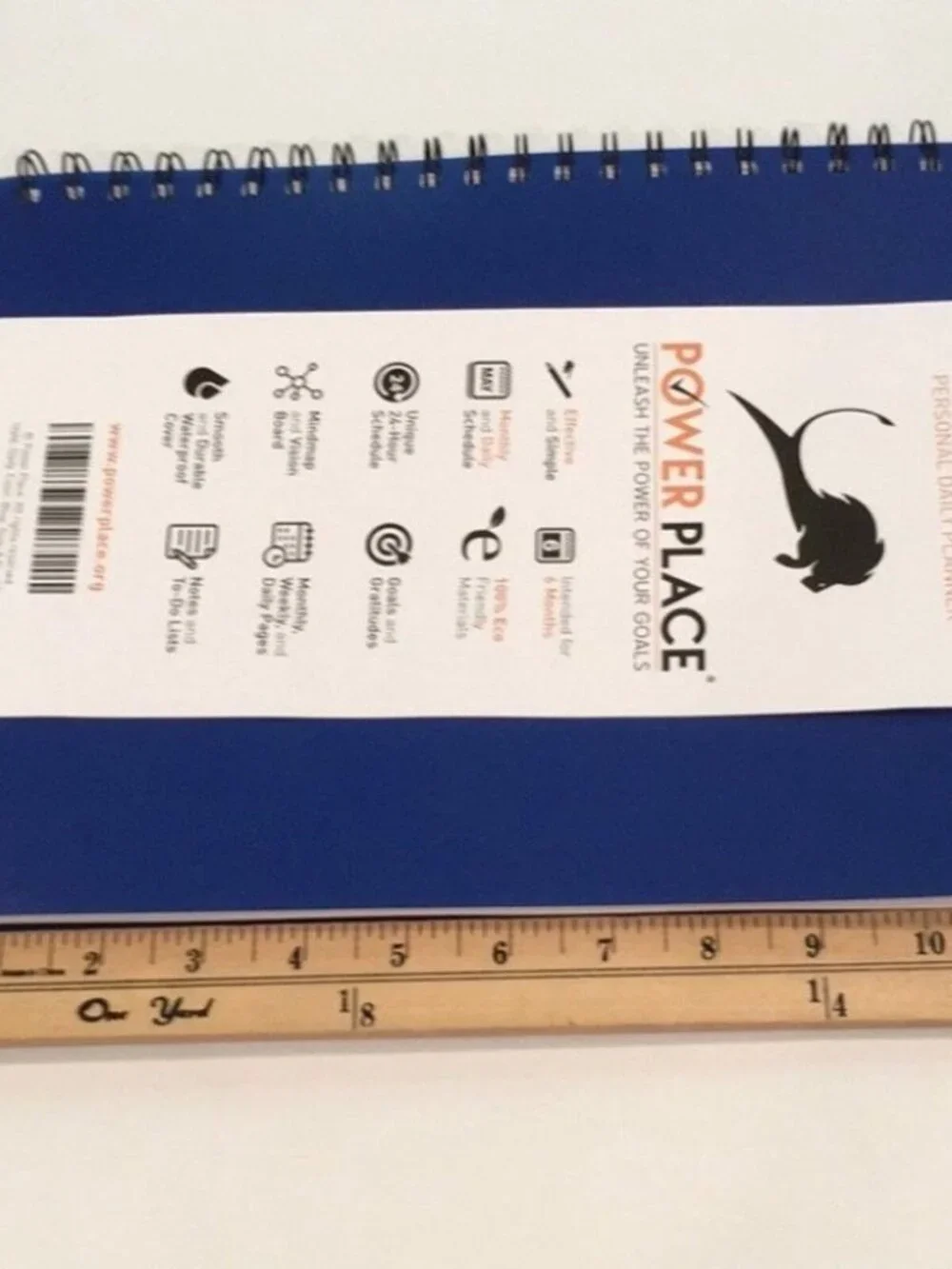 Power Place Personal Daily Planner‎ Non-Dated 6 Months 8.5x11 Blue